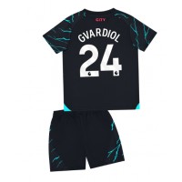 Dětský Fotbalový dres Manchester City Josko Gvardiol #24 2023-24 Třetí Krátký Rukáv (+ trenýrky)
